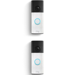 2-Pack Ring Battery Smart Doorbell w/ Retinal 2K & Two-Way Audio (Newest Model)