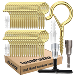 35-Pack Hanging Plants Ceiling Hooks with Safety Buckle Design