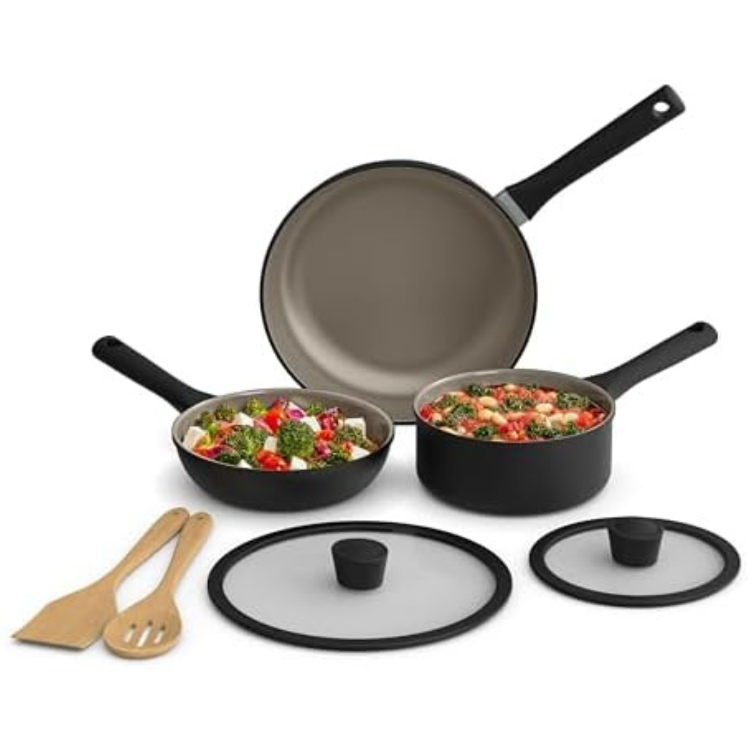 7-Piece Bella Ceramic Nonstick Cookware Set
