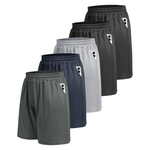 5-Pack Boojo Men's Quick Dry Athletic Gym Shorts With Pockets