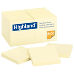 24-Pack Highland 3'' X 3'' Sticky Notes (Yellow)