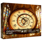 1000-Piece Vintage Spiral Clock Jigsaw Puzzle