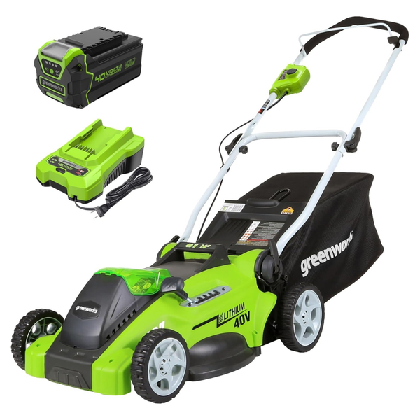40V 16" Cordless Lawn Mower With Battery & Charger