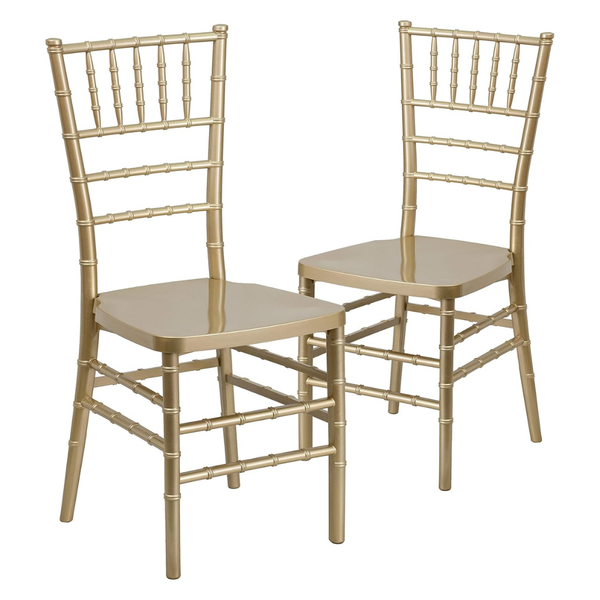 Flash Furniture Hercules Premium Series Chiavari Chairs (Set Of 2, Gold)