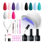 23-Piece Gel Nail Polish Starter Kit With UV Light