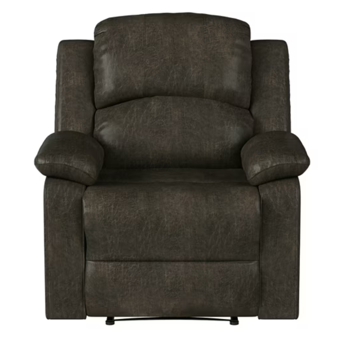 Relax-a-Lounger Reynolds Faux Suede Manual Recliner (Espresso Brown)