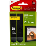 8-Pairs Command 20 lb XL Heavyweight Picture Hanging Strips