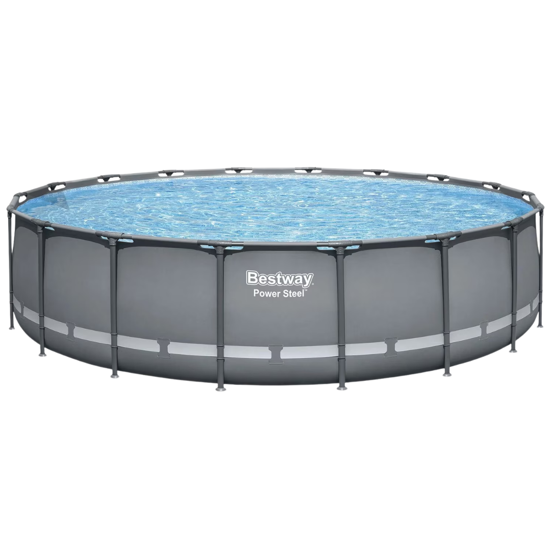 18' X 48" Bestway Power Steel Round Above Ground Pool Set
