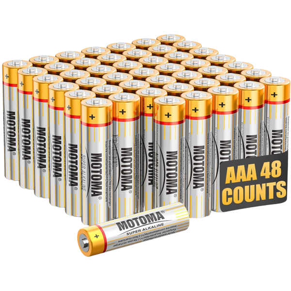 48-Pack 1.5V 720mAh Long Lasting Power AAA Alkaline Batteries