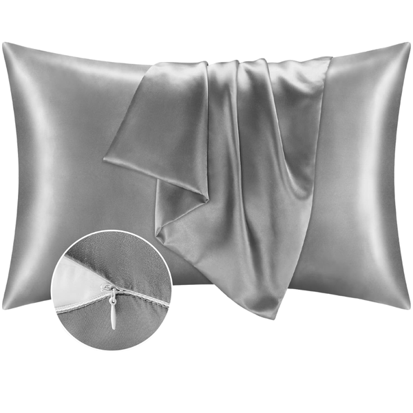 2-Pack 20'' X 26'' Satin Pillowcase With Zipper