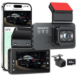 Zengest 4K+1080P Dual Dash Cam W/ 5G WiFi & 24H Parking Mode