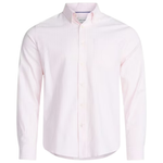 Free Assembly Men's Button Front Oxford Shirt (Pink Crystal Stripe)