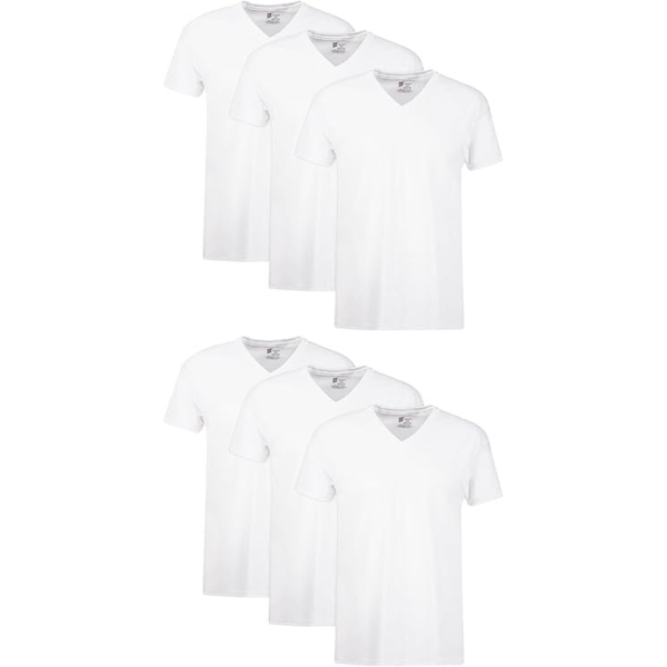 6-Pack Hanes Men's Cotton Moisture-Wicking Undershirts