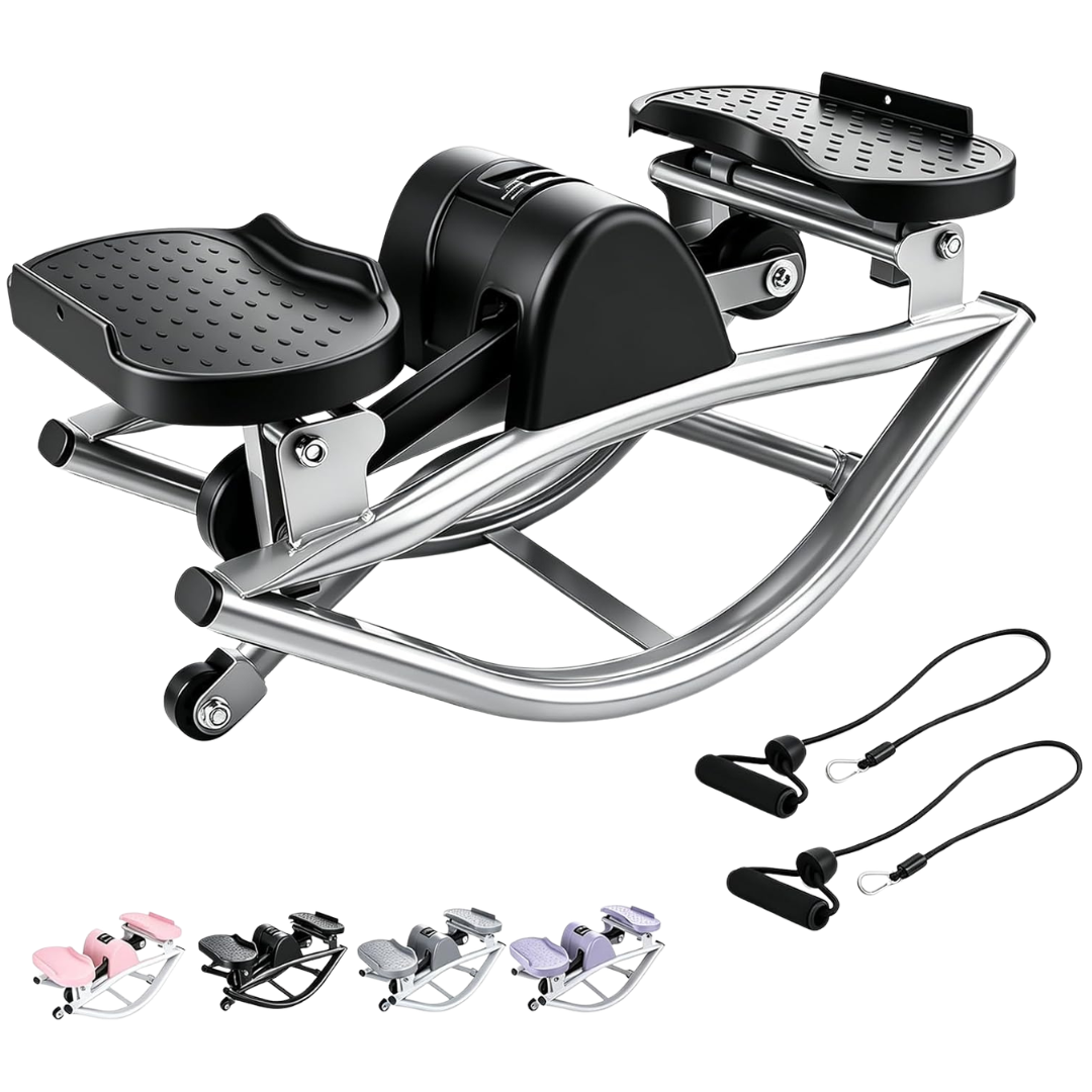 Melfluo Side To Side Rock Stepper With Resistance Bands