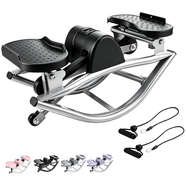 Melfluo Side To Side Rock Stepper With Resistance Bands