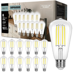 12-Pack Iinvgood Dimmable Edison ST58 Vintage LED Light Bulbs
