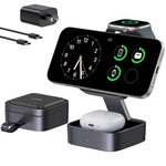 3-In-1 Foldable MagSafe Wireless Charging Station W/ Charger Stand