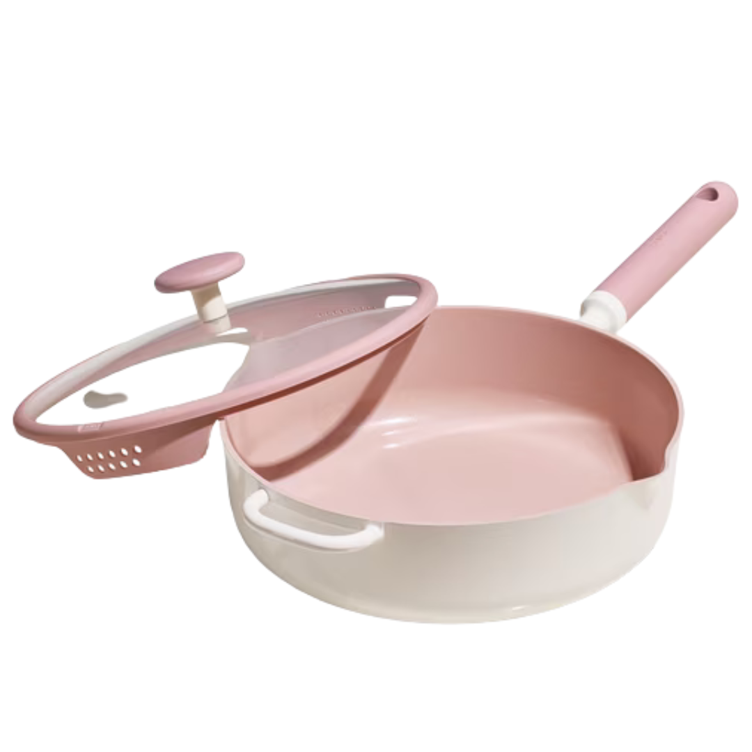 5-Qt Carote 11" Ceramic Nonstick Saute Pan With Strainer Lid
