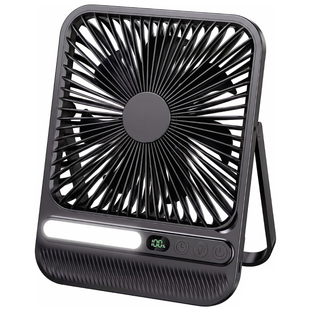 7'' Portable Battery-Powered Desk Travel Fan W/ 8000mAh Battery (2 Colors)