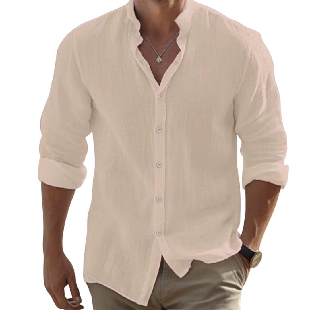 Men's Cotton Linen Long Sleeve Casual Shirt