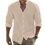 Men's Cotton Linen Long Sleeve Casual Shirt