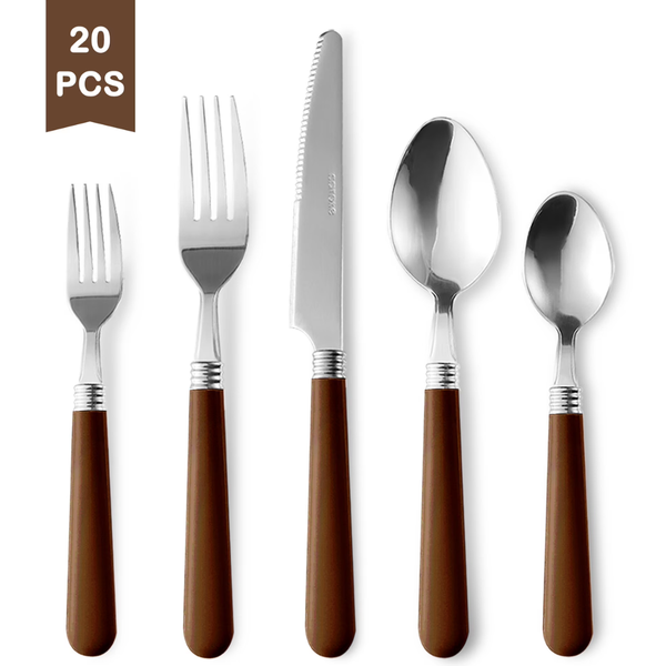 20-Piece Carote Flatware Set with Handle