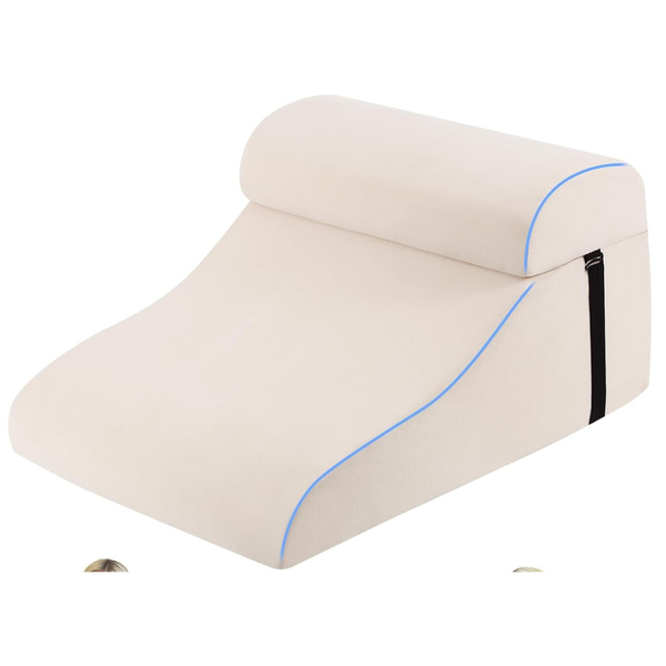 Memory Foam Wedge Pillow Headboard with Adjustable Lumbar Support