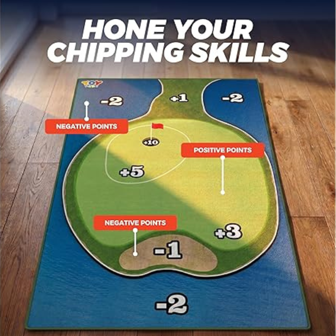 Golf Sticky Battle Mat with 20 Balls Chipping Game Set