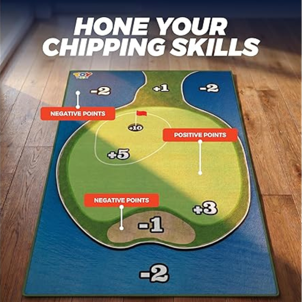 Golf Sticky Battle Mat with 20 Balls Chipping Game Set