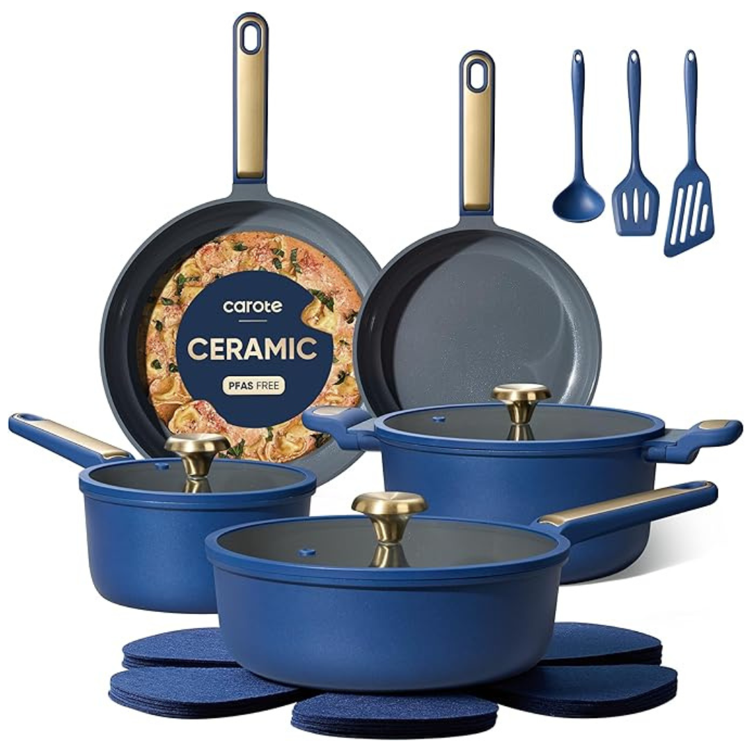 16-Piece Carote Ceramic Nonstick Cookware Set