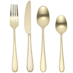 Mingle & Co. Sawyer Champagne Satin 16-Piece Flatware Set