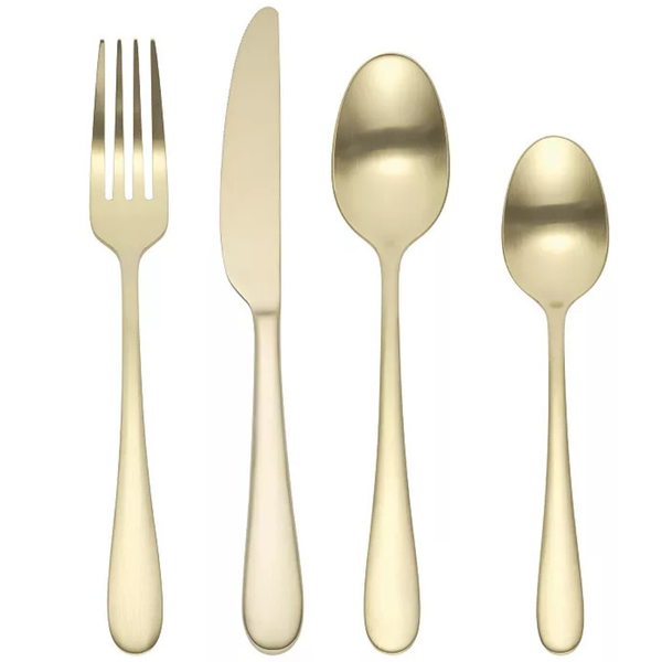 Mingle & Co. Sawyer Champagne Satin 16-Piece Flatware Set