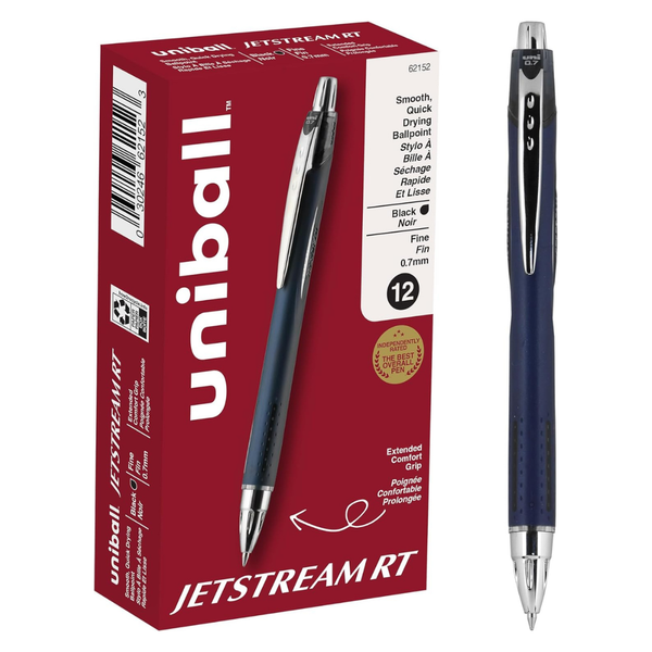 12-Pack Uni-Ball Jetstream RT 0.7mm Ballpoint Pens