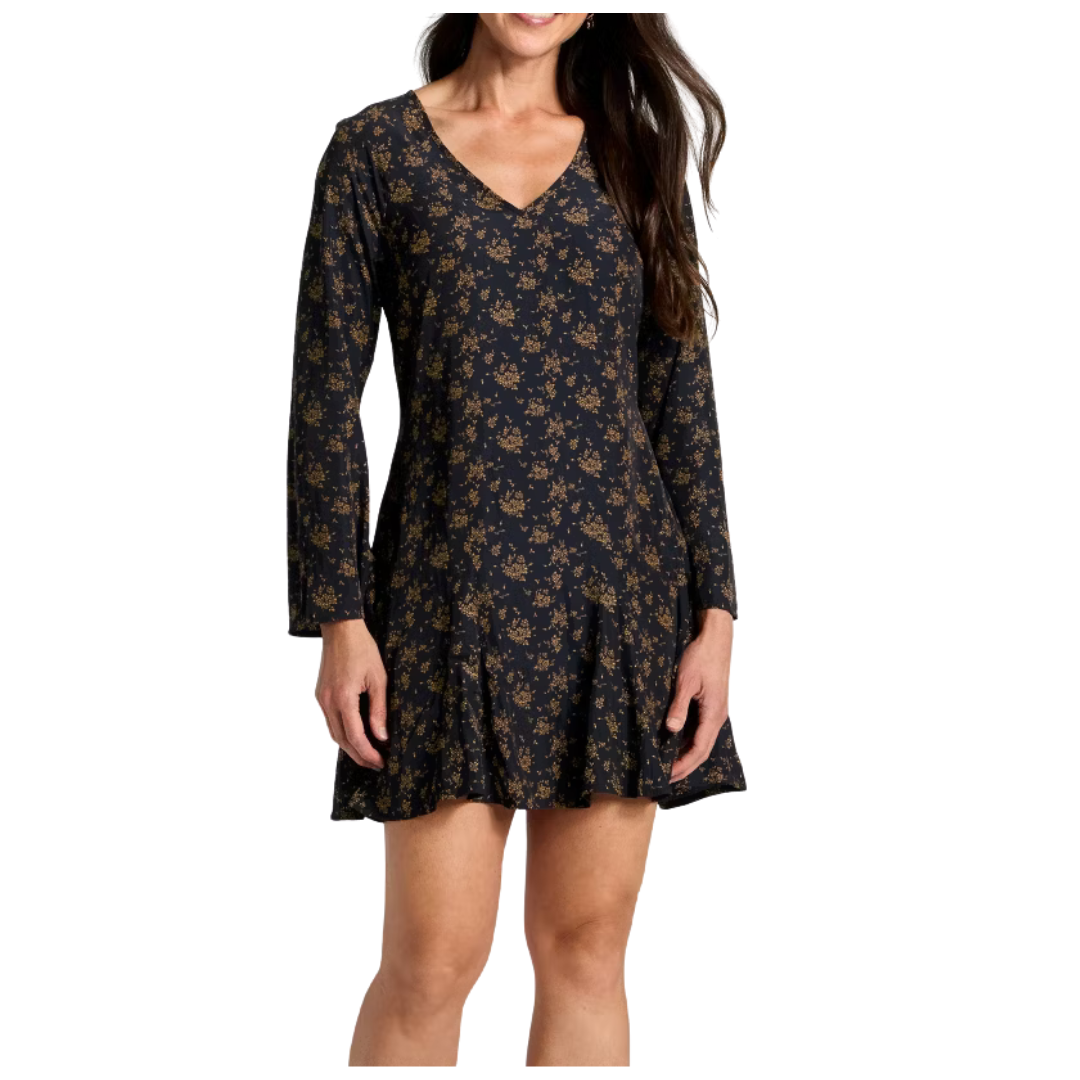 Universal Thread Women Bell Long Sleeve Godet Mini A-Line Dress