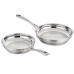 Cuisinart 2-Piece Stainless Steel 8" & 10" Skillet Set