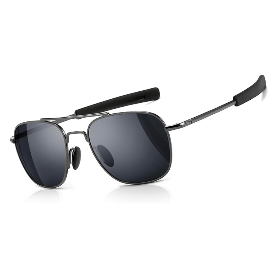 Sungait Men's Military Style Polarized Pilot Aviator Sunglasses