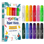 12-Count Non-Toxic And Washable Tempera Paint Sticks