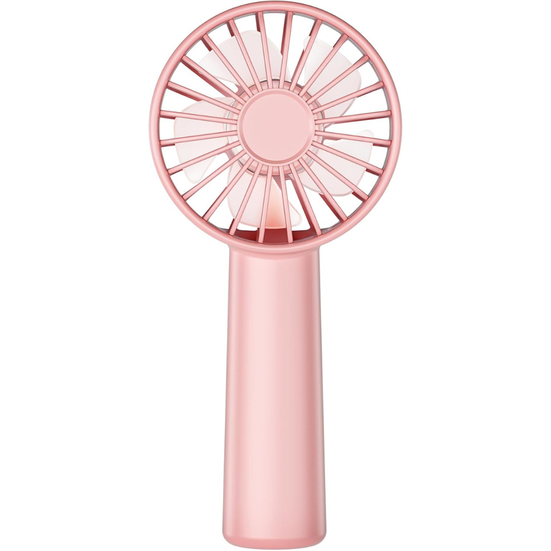KIDEE 1800mAh Portable Handheld USB Rechargeable Mini Fan (Rose Pink Or Purple)