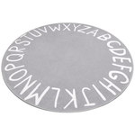 59" ABC Alphabet Round Kids Playroom Rug