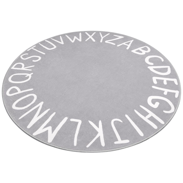 59" ABC Alphabet Round Kids Playroom Rug
