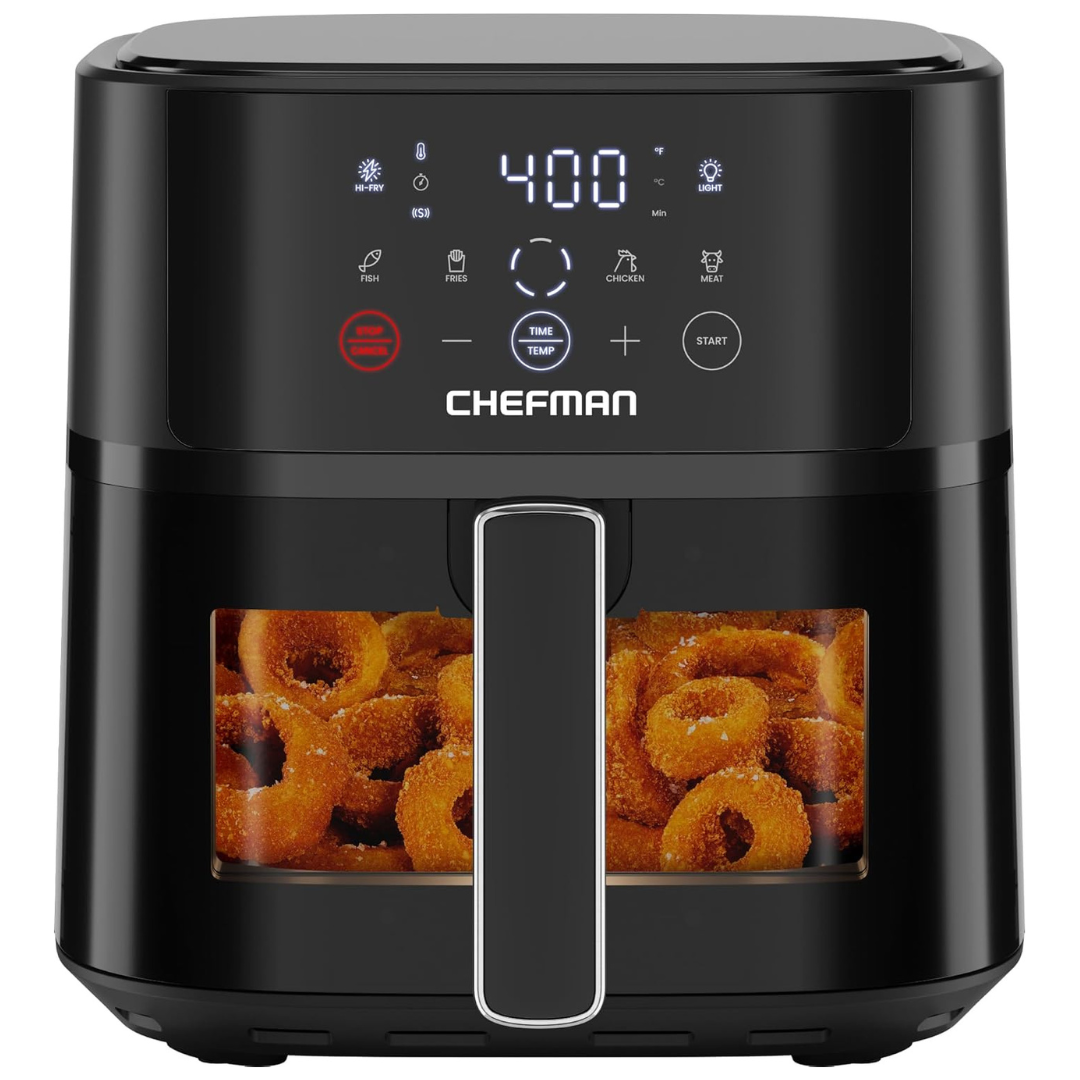 6-Qt Chefman Touch Controls Compact Air Fryer W/ 4-Presets & Hi-Fry Technology