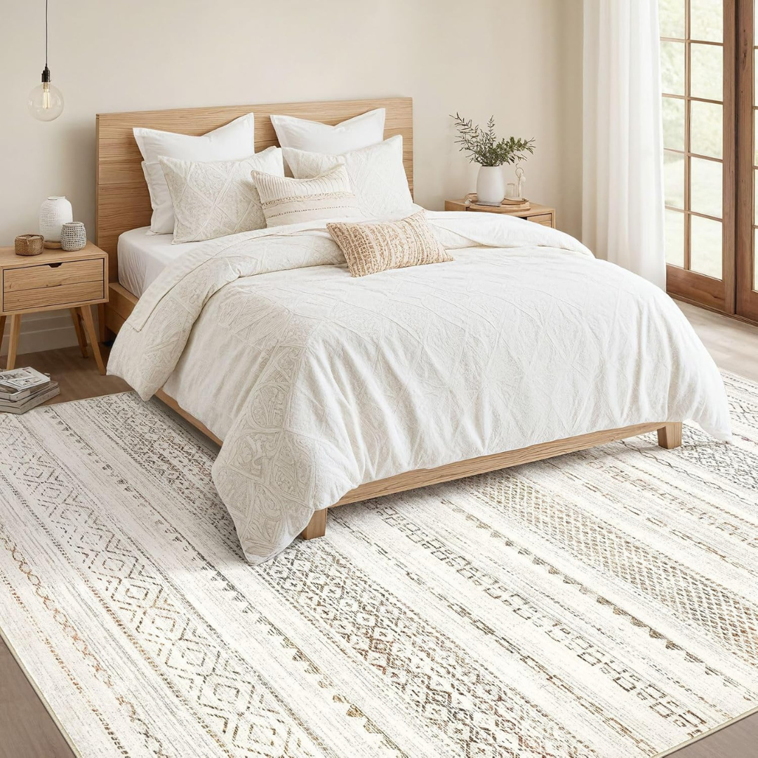 6' X 9' Nakagishi Soft Non-Slip Washable Boho Area Rug