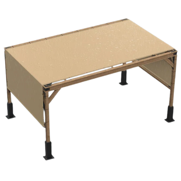 8Ft X 12Ft UPF50 Waterproof Beige Pergola Sun Shade