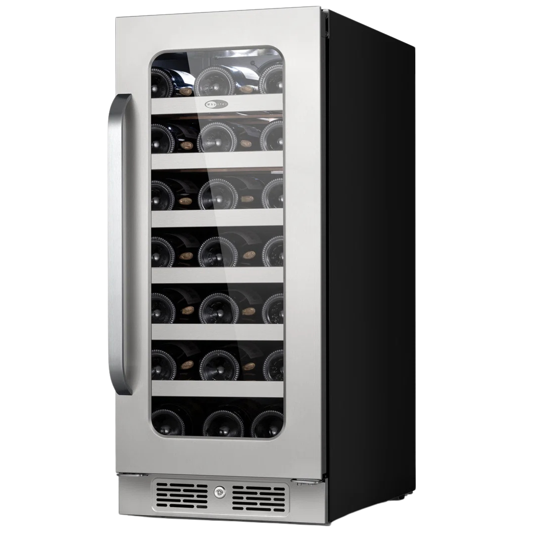 Whynter 15'' Built-ln 33 Bottle Undercounter Wine Fridge W/ Reversible Door