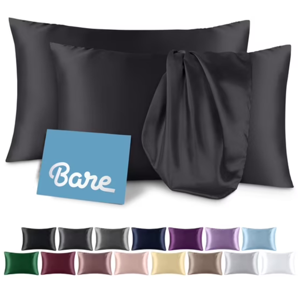 Set Of 2 Bare Home Satin Pillowcase
