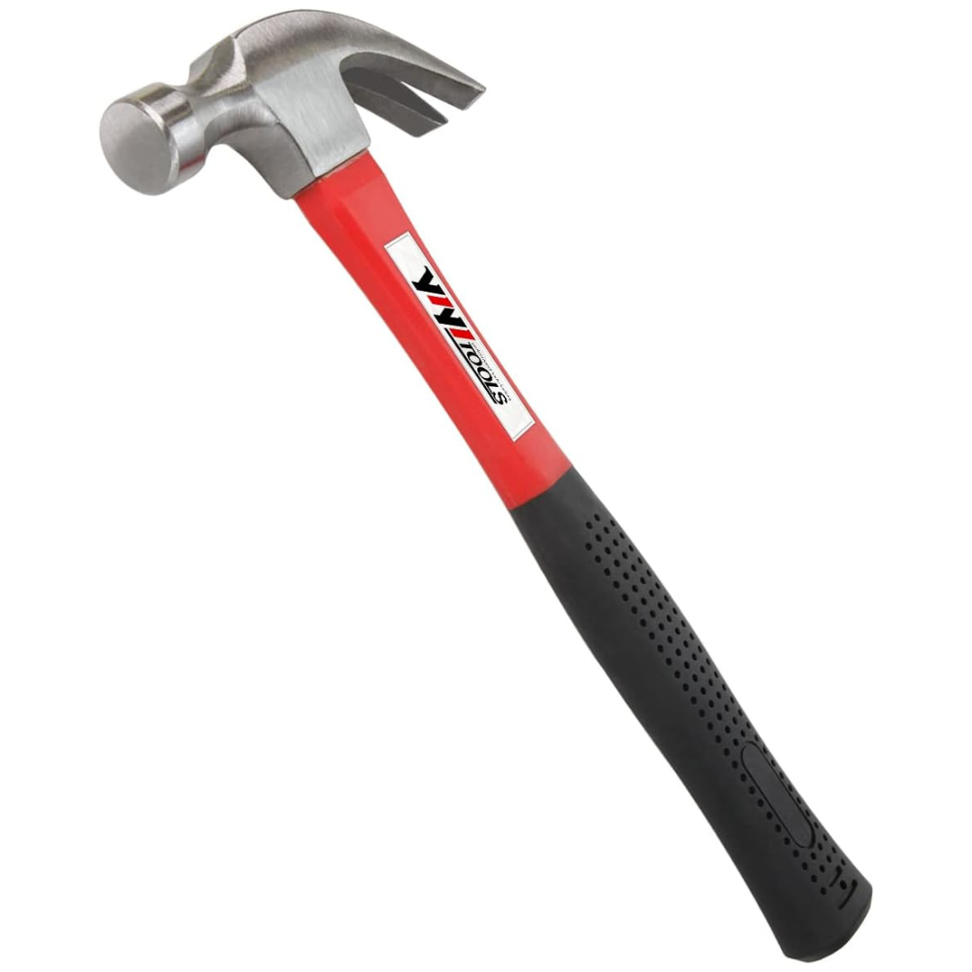 16-Oz Alloy Steel Claw Hammer With Fiberglass Handle