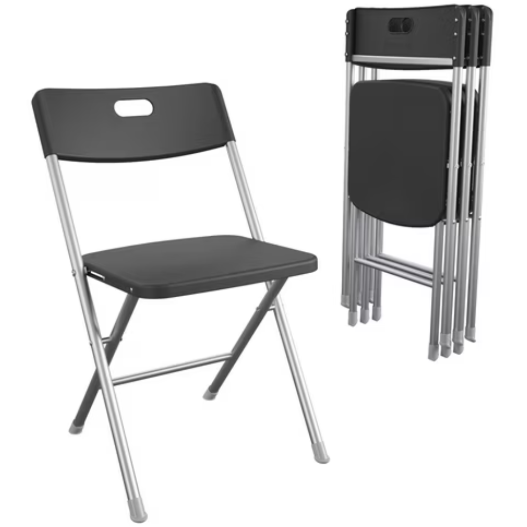 4-Pack Mainstays Resin Seat & Back Folding Chairs