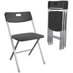 4-Pack Mainstays Resin Seat & Back Folding Chairs