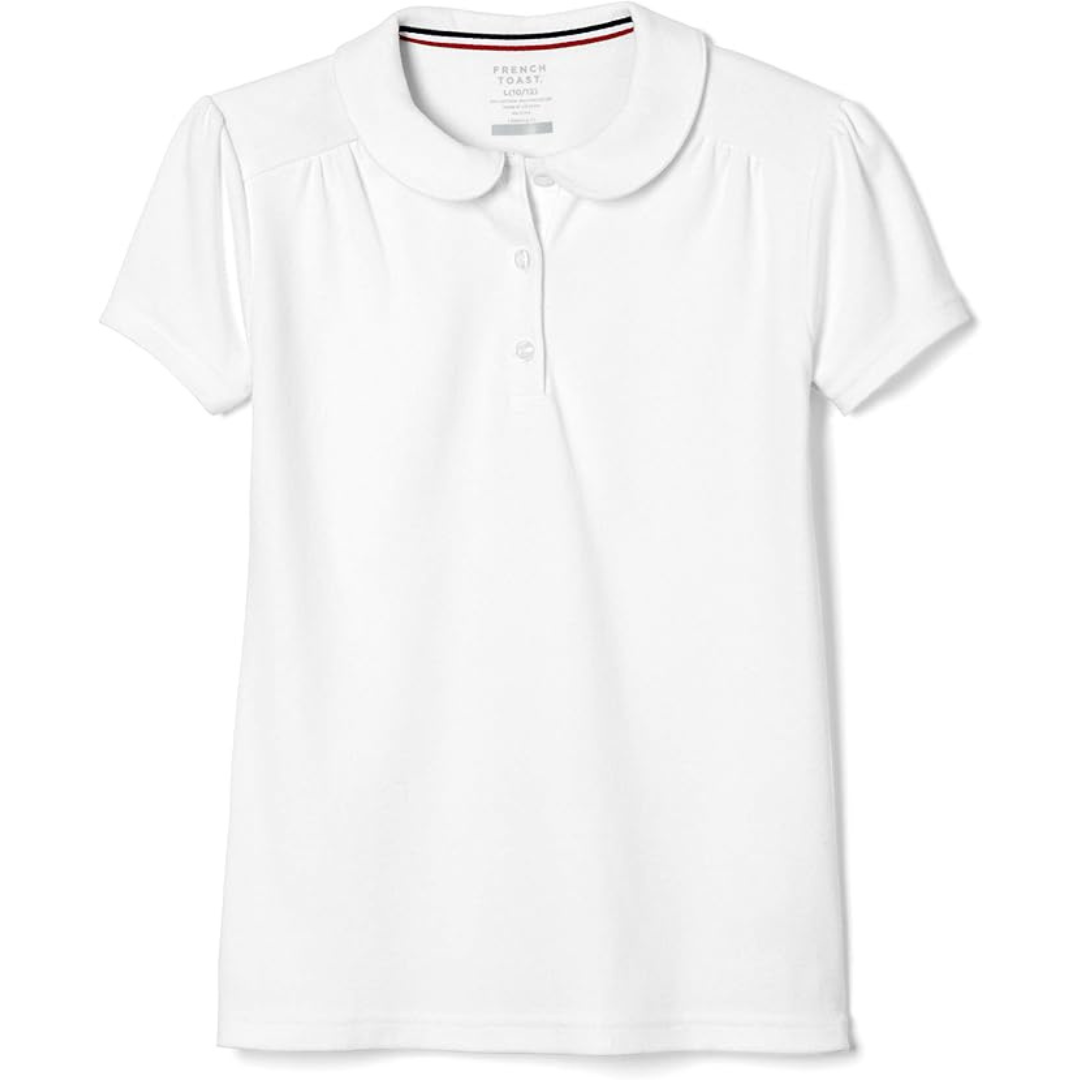 French Toast Toddler Girls Pan Collar Polo