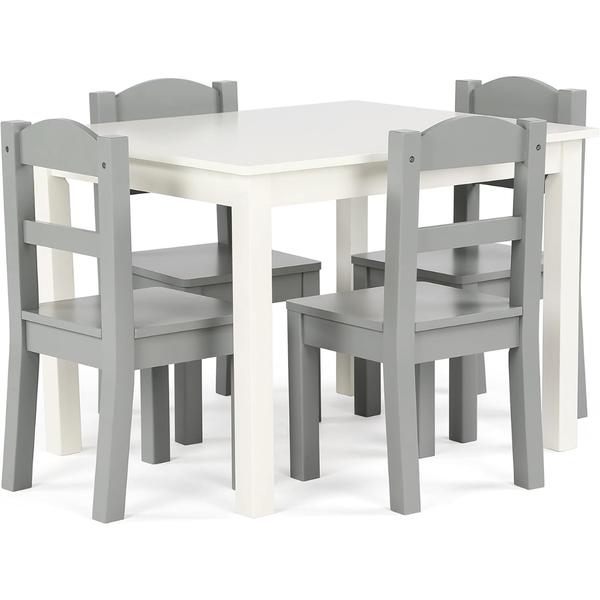 Humble Crew Kids Wooden Table And 4 Chairs Set